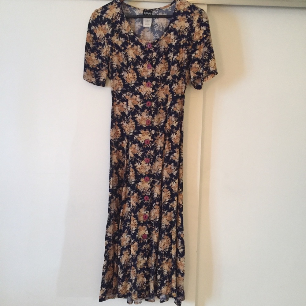 Cottagecore:Vintage Knapp Studio Floral Midi Dress